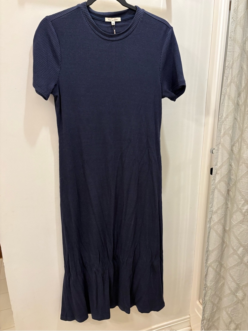 NWT Tea n Rose Boutique Ribbed Blue Fitted Dress
